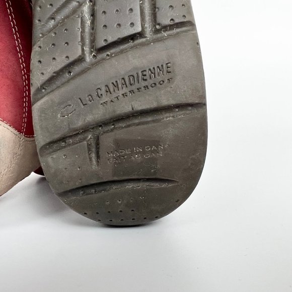 La Canadienne Suede Leather Waterproof Lace up Winter Snow Boots Sneakers Hiking - Picture 7 of 8